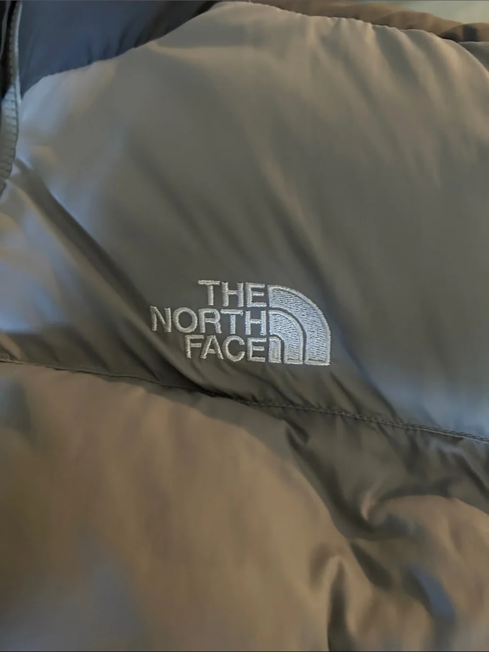 The North Face Two-Tone Gray Quilted Puffer Vest